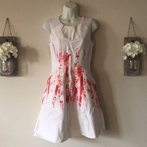 T Tahari Sleeveless Dress | White/Pink